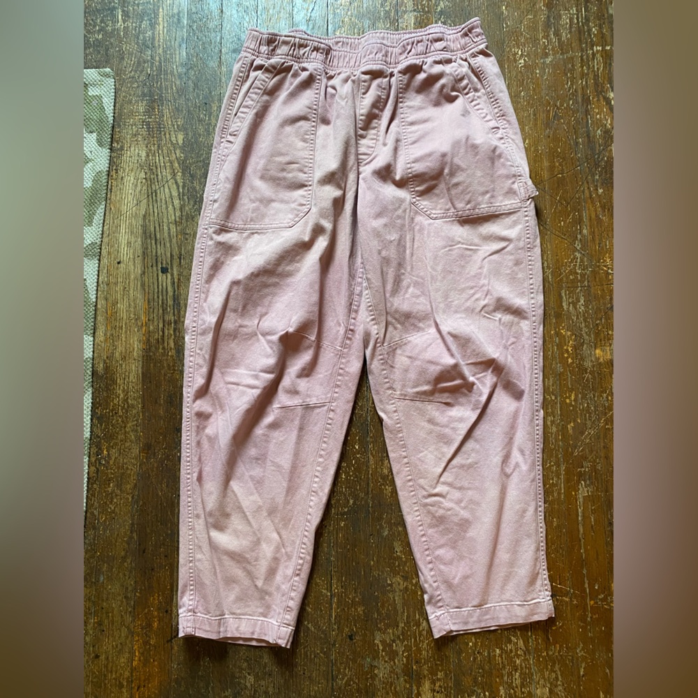 Old Navy Blush Pink High-Rise Pulls Up Joggers Women’s size LG